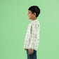 Mint Checks Printed Design Hand Block Printed Cotton Full Sleeve Shirt for Boys – Sanganeri Kids Wear