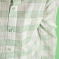 Mint Checks Printed Design Hand Block Printed Cotton Full Sleeve Shirt for Boys – Sanganeri Kids Wear