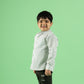 Mint Stripe Pattern Design Hand Block Printed Cotton Full Sleeve Shirt for Boys – Sanganeri Kids Wear