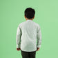 Mint Stripe Pattern Design Hand Block Printed Cotton Full Sleeve Shirt for Boys – Sanganeri Kids Wear