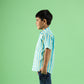 Aqua Stripe Design Hand Block Printed Cotton Half Sleeve Shirt for Boys – Sanganeri Kids Wear