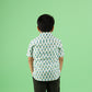 Aqua Flower Organic Design Hand Block Printed Cotton Half Sleeve Shirt for Boys – Sanganeri Kids Wear