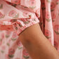 Garden Rose Organic Design Hand Block Printed Cotton Tiered Dress for Girls