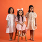 Owl Dreams Design Hand Block Printed Cotton Tiered Dress for Girls
