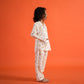 Organic Cotton Night Suit - Ice Cream Cone Design Hand Block Printed for Girls