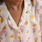Organic Cotton Night Suit - Ice Cream Cone Design Hand Block Printed for Girls
